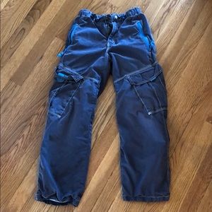 Mini Boden size 12 lined cargo pants gray